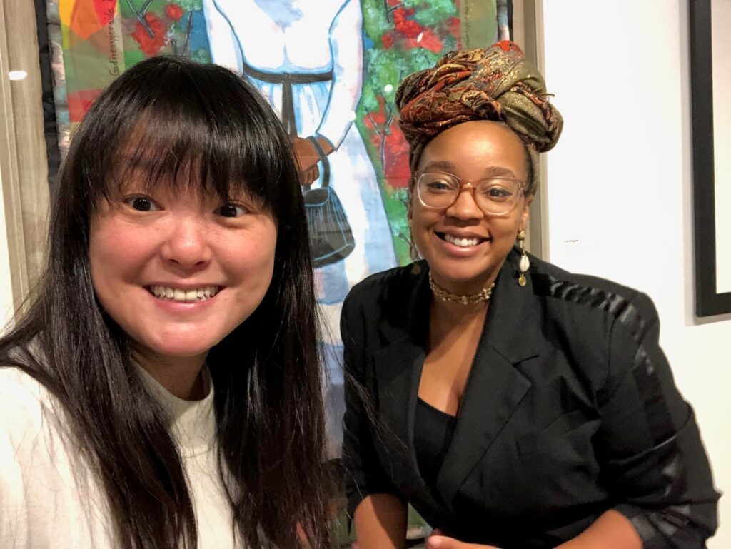 Photo of Adina Lieberman and Morgan Lloyd inside the African American Museum in Philadelphia